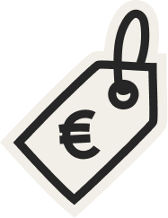 Icône prix représentant les réductions jusqu’à -70% sur Anvor, vêtements et accessoires neufs à prix réduit, bonnes affaires mode.